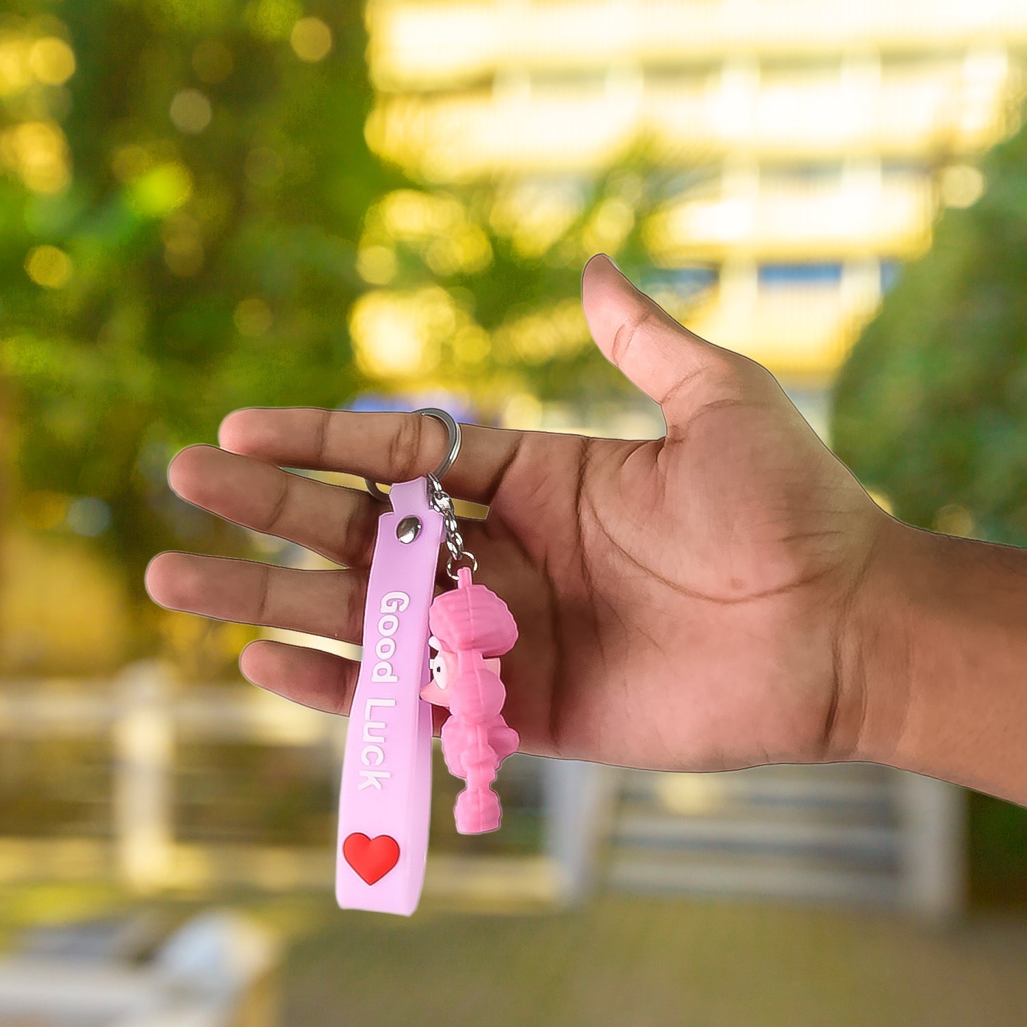 Cute Cartoon Silicone 3D Key Chain with Metal Hook & Strap (Pack of 1) Cute Cartoon Silicone 3D Key Chain with Metal Hook & Strap (Pack of 1)